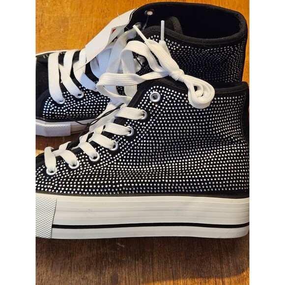 Size 8 Hightop Sneakers Rhinestone Sparkly New w/ Tags Rock & Candy Converse - Picture 4 of 12